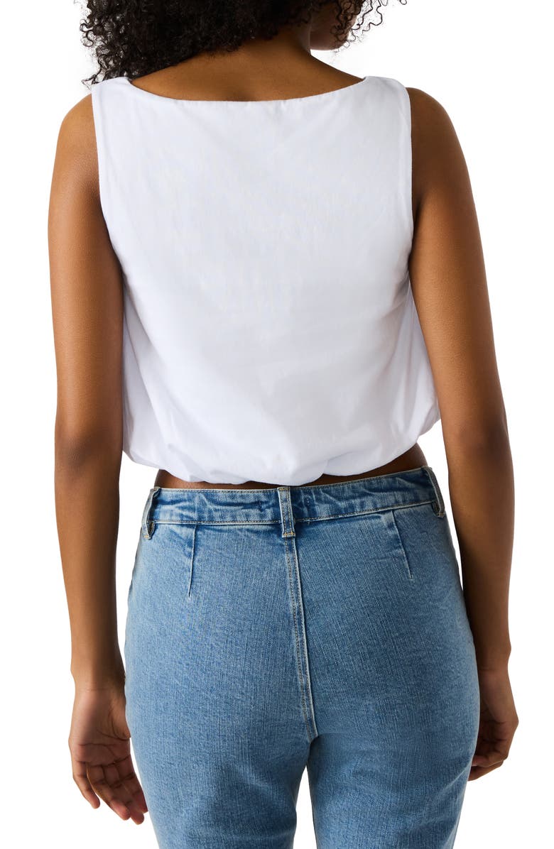 Steve Madden Alta Bubble Hem Cotton Crop Tank, Alternate, color, Antique