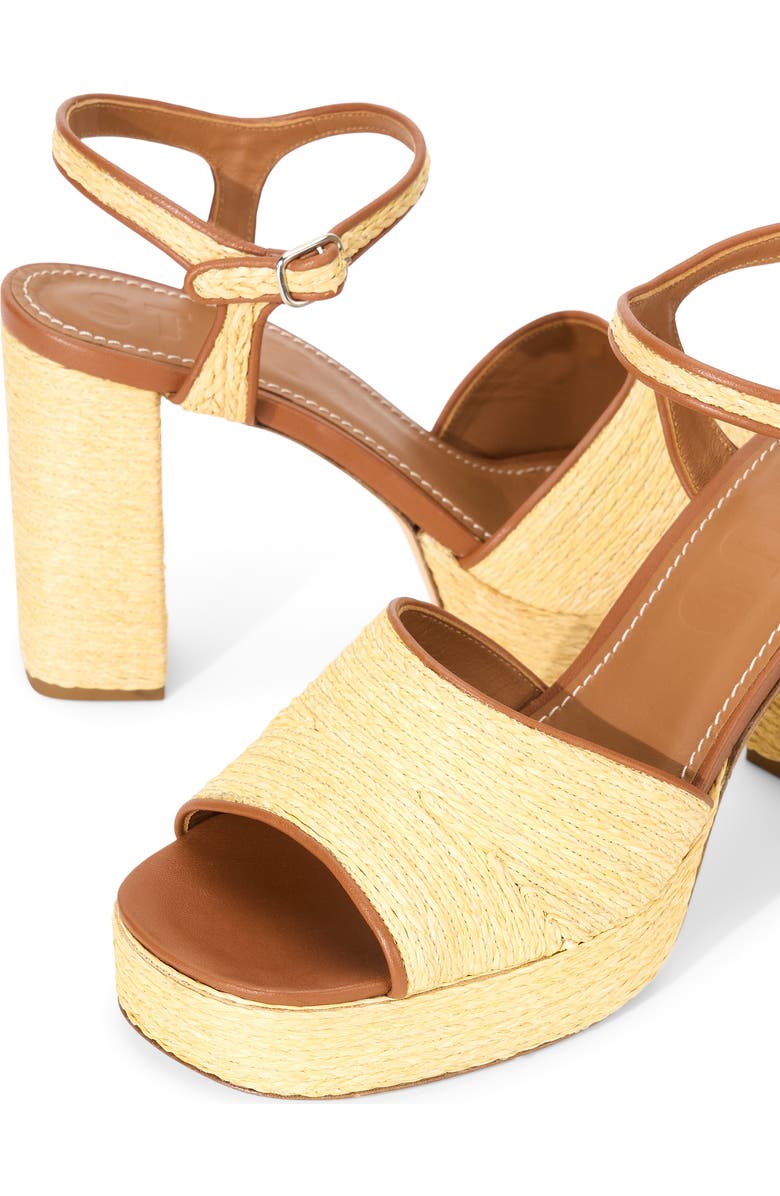STAUD Jodie Ankle Strap Platform Sandal, Alternate, color, Natural