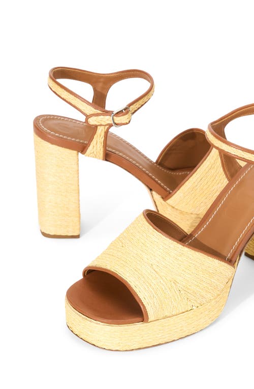 Staud Jodie Ankle Strap Platform Sandal In Gold