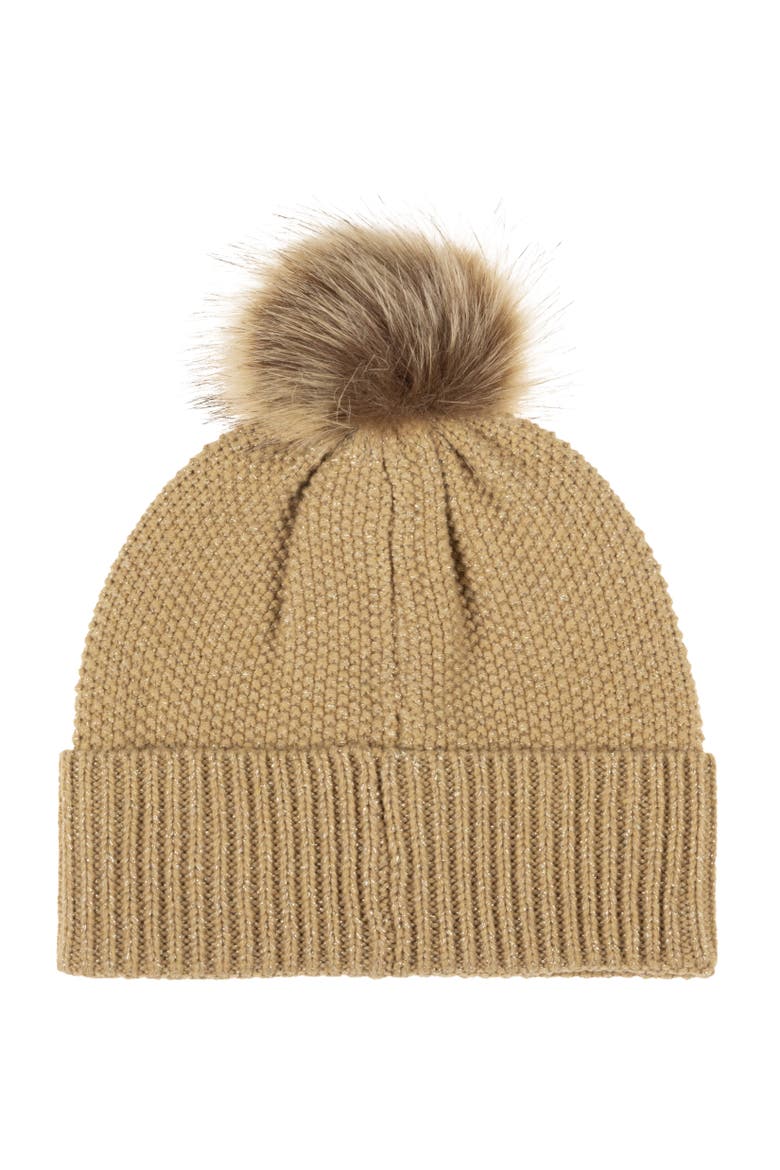 metallic direct embroidery cable hat, Alternate, color, lauren camel