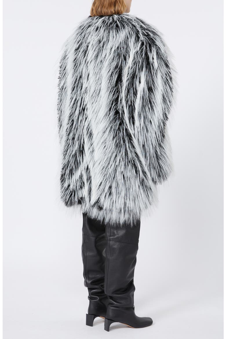 Adesso Faux Fur Jacket, Alternate, color, BLACK