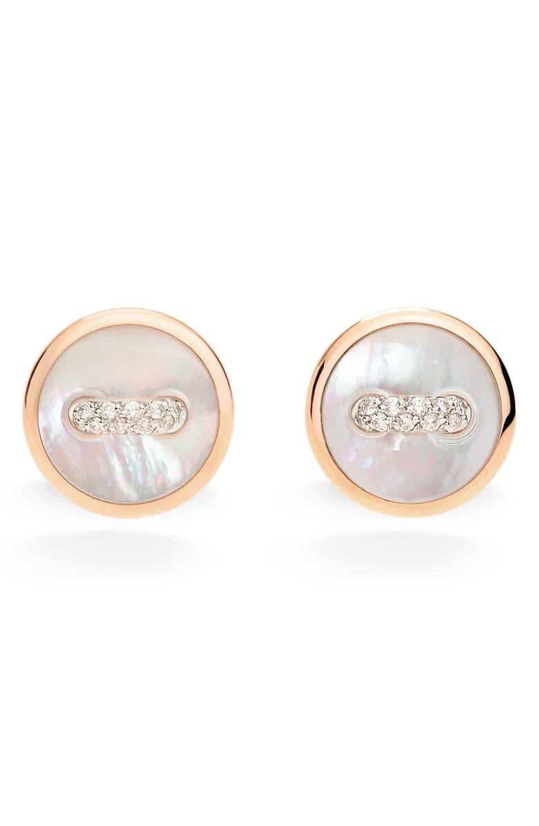 Pomellato Pom Pom Dot Stud Earrings, Alternate, color, Pearl