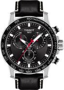 Tissot Supersport Chronograph Leather Strap Watch, 45.5mm