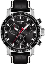 Tissot Supersport Chronograph Leather Strap Watch, 45.5mm