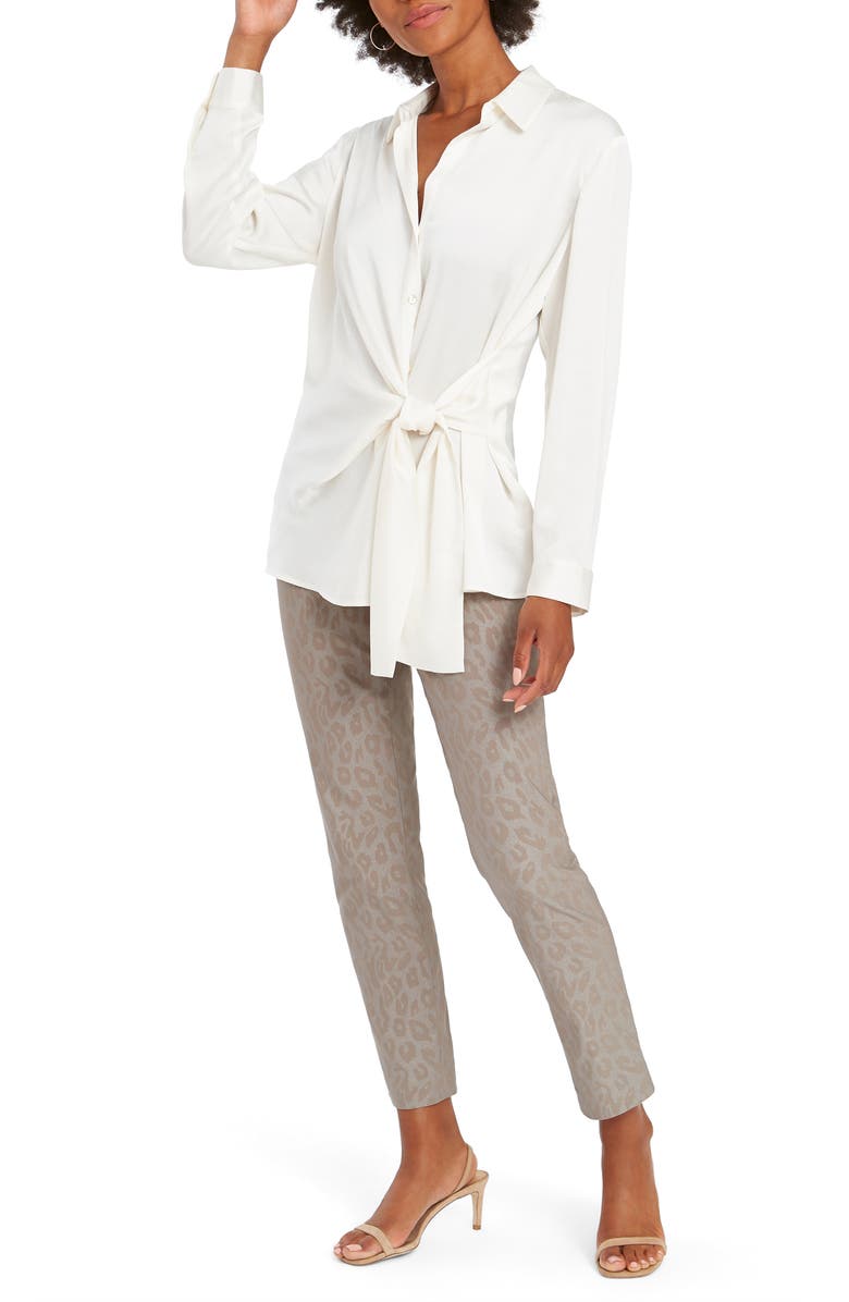 NIC+ZOE Wonderstretch Cheetah Print Slim Leg Pants, Alternate, color,