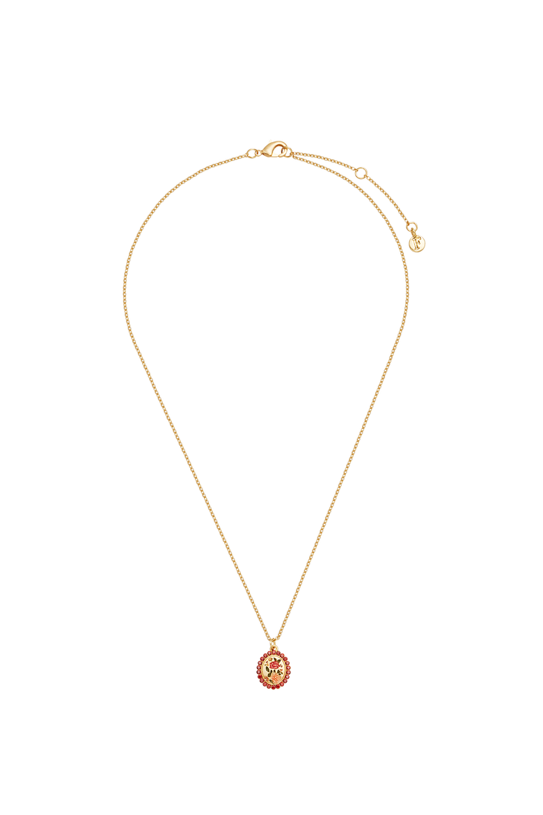 Eve Floral Necklace, Alternate, color, Gold