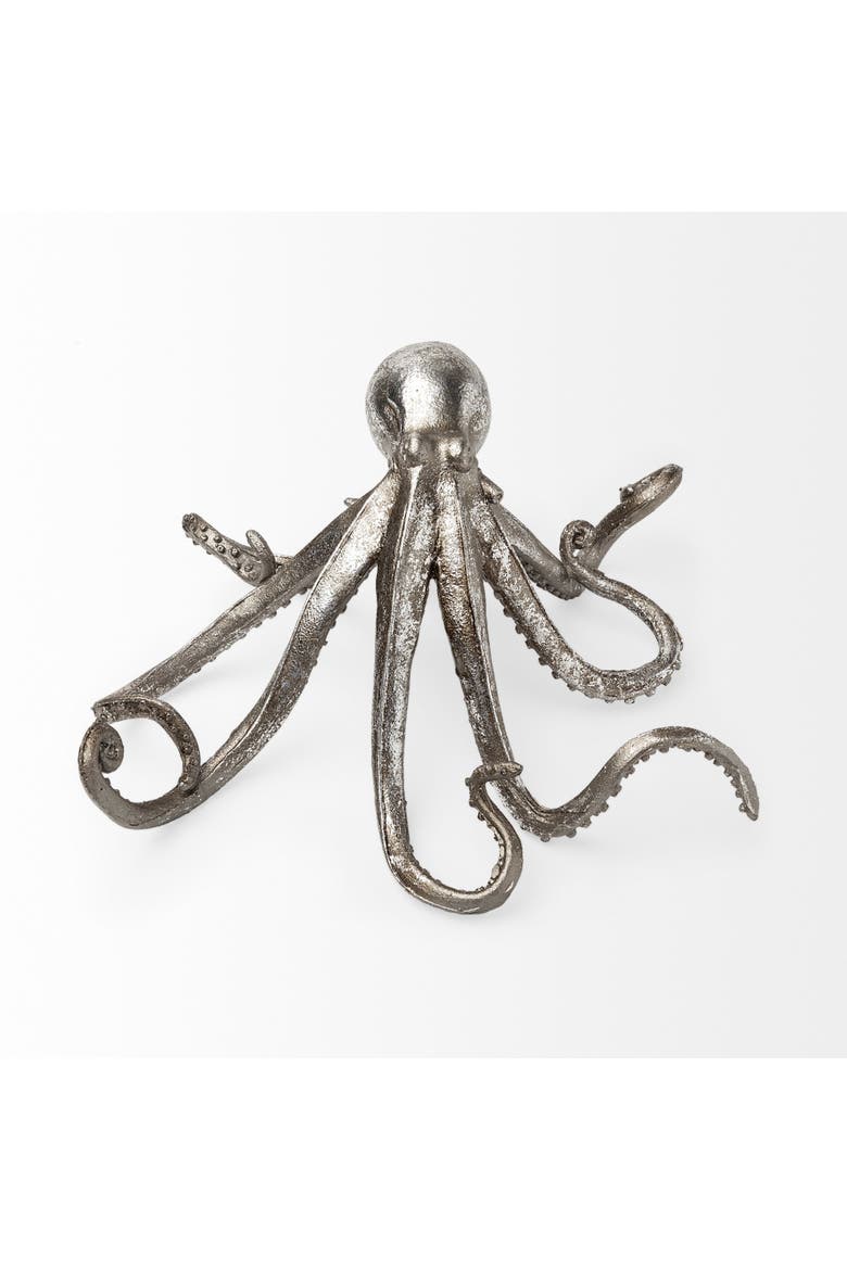 Strafford Silver Resin Octopus, Alternate, color, Silver