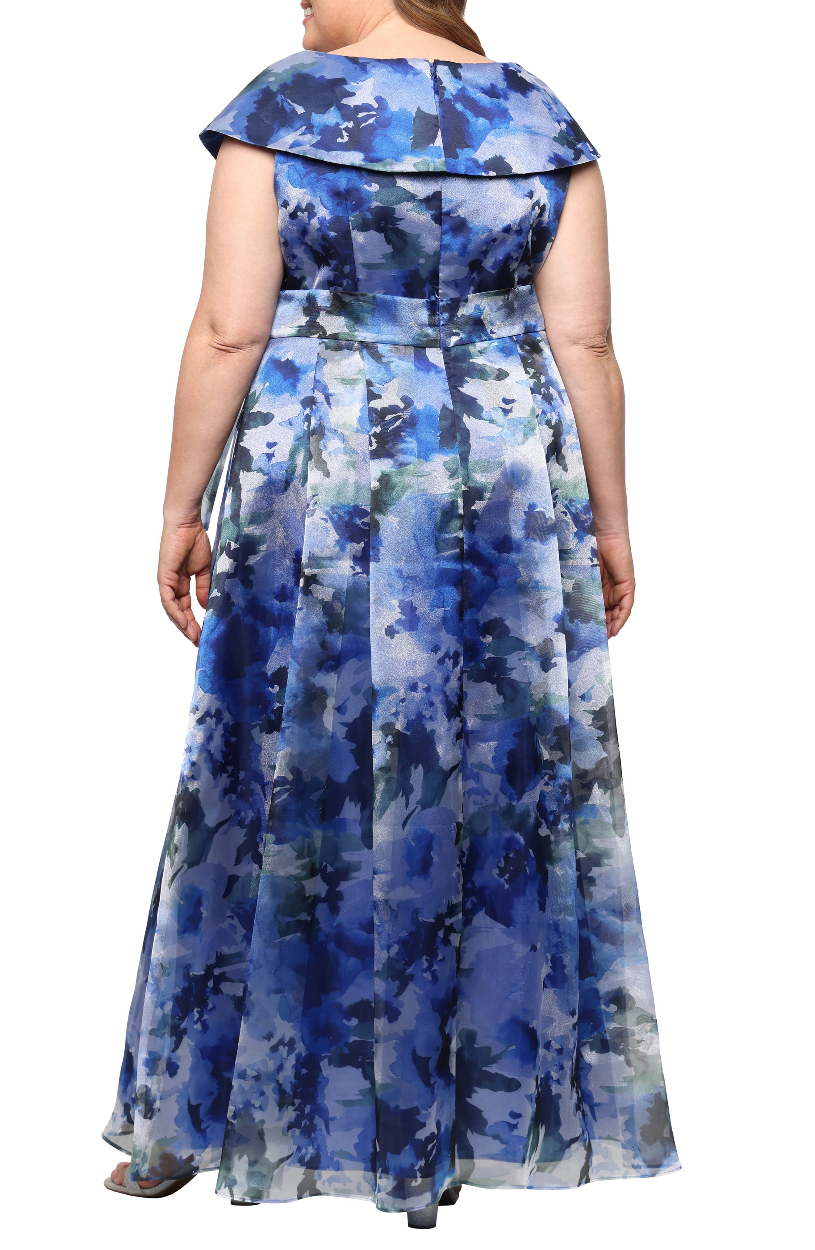 Floral Organza A-Line Gown - image 2