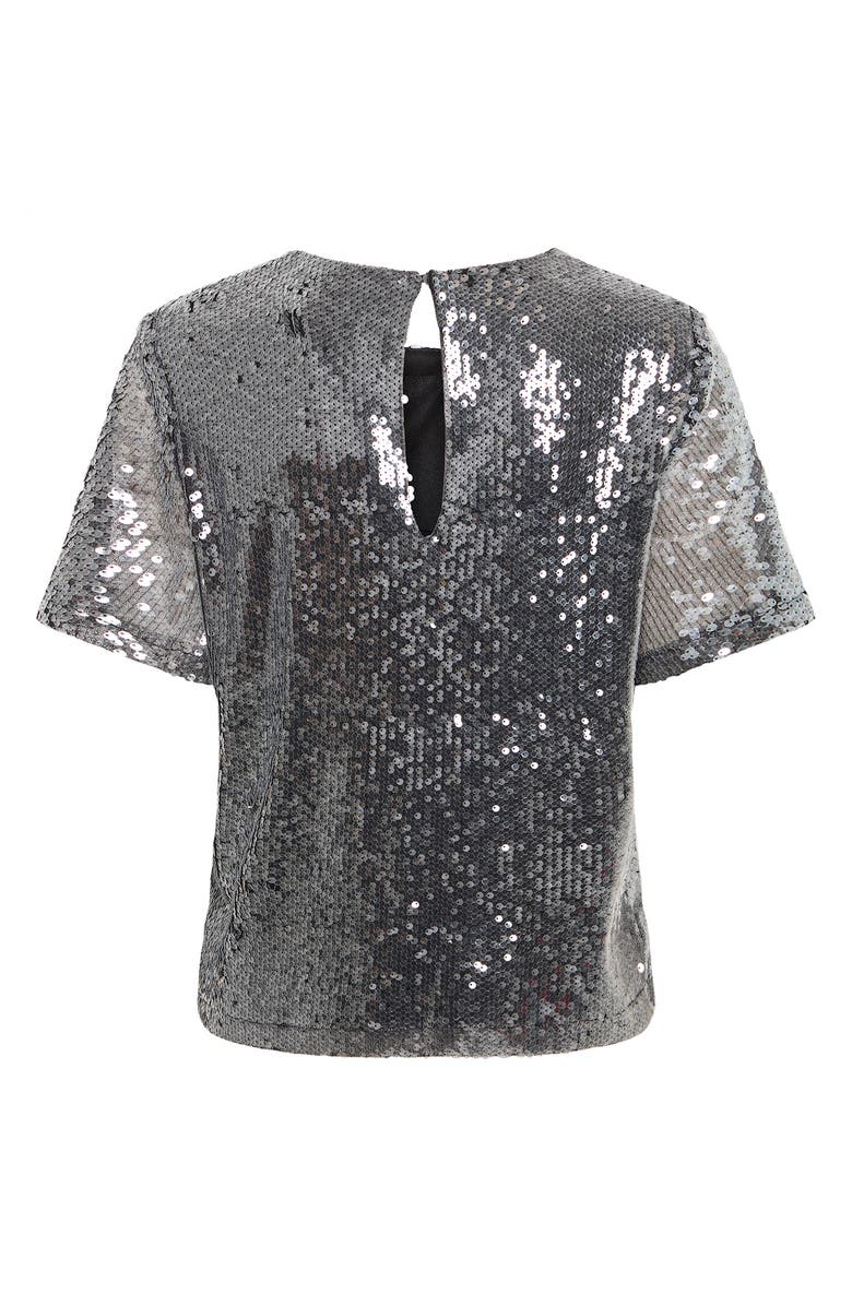 ICHI Ihprinca Sequin Shirt, Alternate, color, Silver
