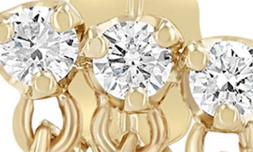 Zoë Chicco Diamond Waterfall Chain Earrings In Gold