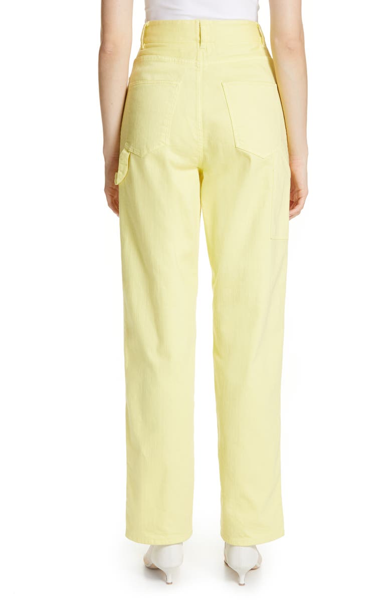 Tibi High Waist Straight Leg Denim Pants, Alternate, color, 