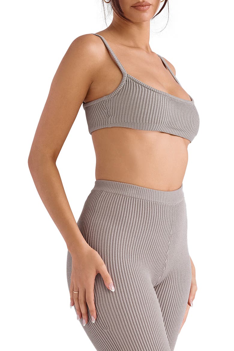 Mischa Rib Bralette, Alternate, color, TAUPE