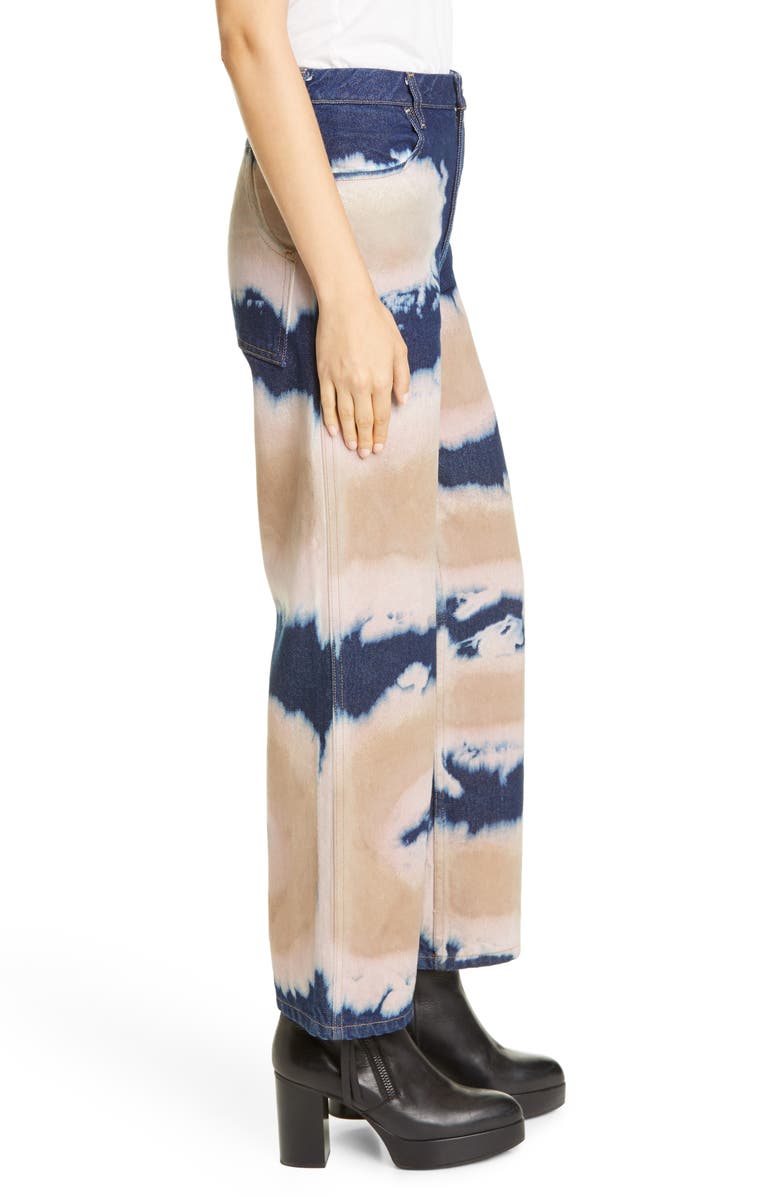Eckhaus Latta Dyed Wide Leg Jeans, Alternate, color,