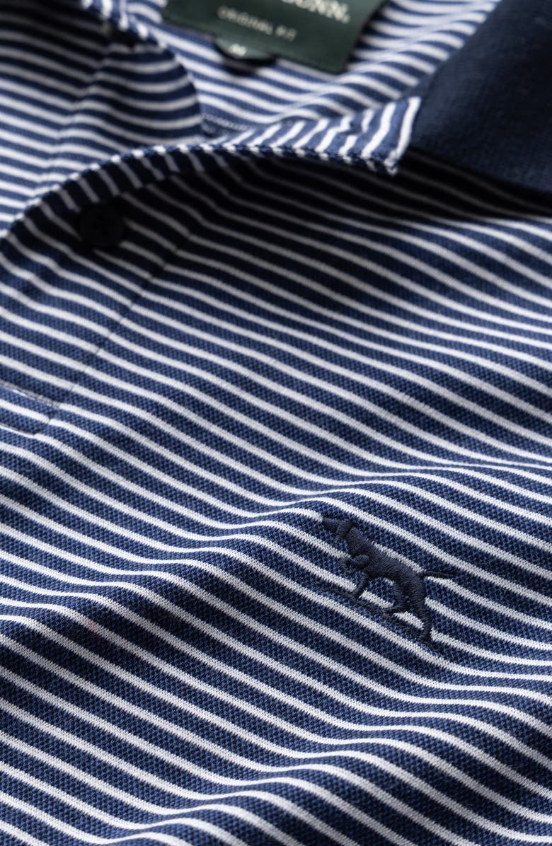 Rodd & Gunn Wye Creek Stripe Cotton Jacquard Polo, Alternate, color, Midnight