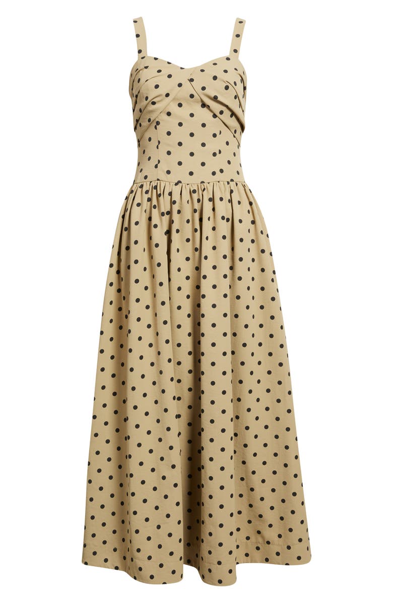 En Saison Hadley Dot Sleeveless Maxi Dress, Alternate, color, Tan Black