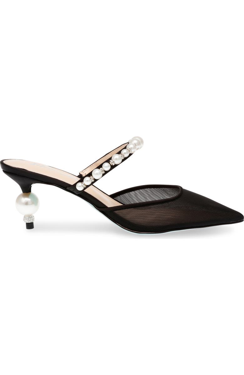 Betsey Johnson Evey Imitation Pearl Pointed Toe Mule, Alternate, color,