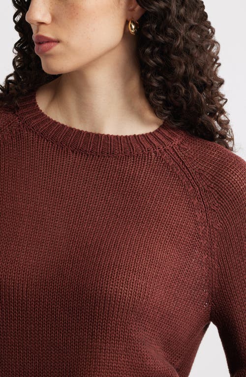 Nordstrom Linen Blend Sweater In Brown Raisin
