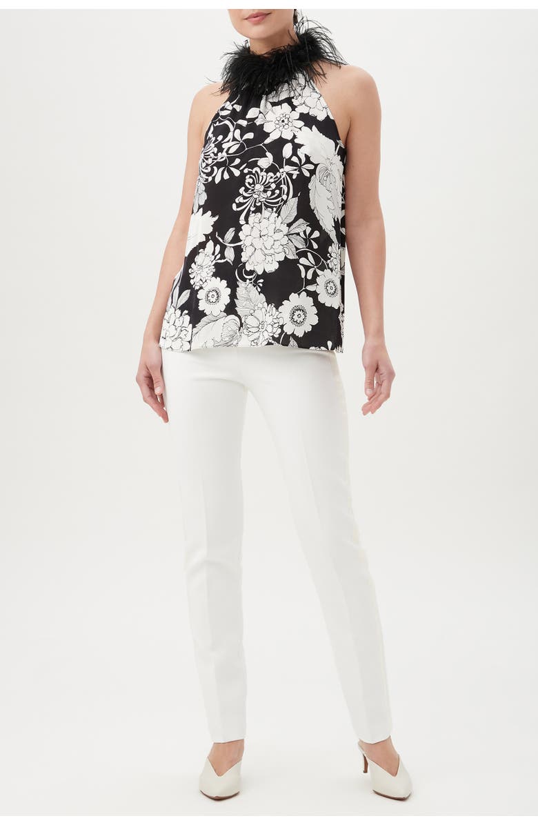 Trina Turk Grand Feather Trim Top, Main, color, 