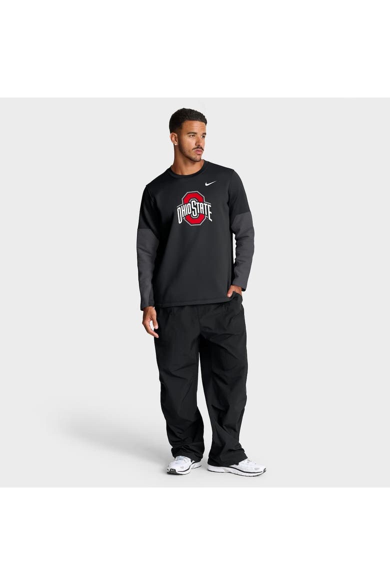 Men's Nike Black Ohio State Buckeyes 2025 Sideline Coach Performance Long Sleeve T-Shirt, Alternate, color, Black