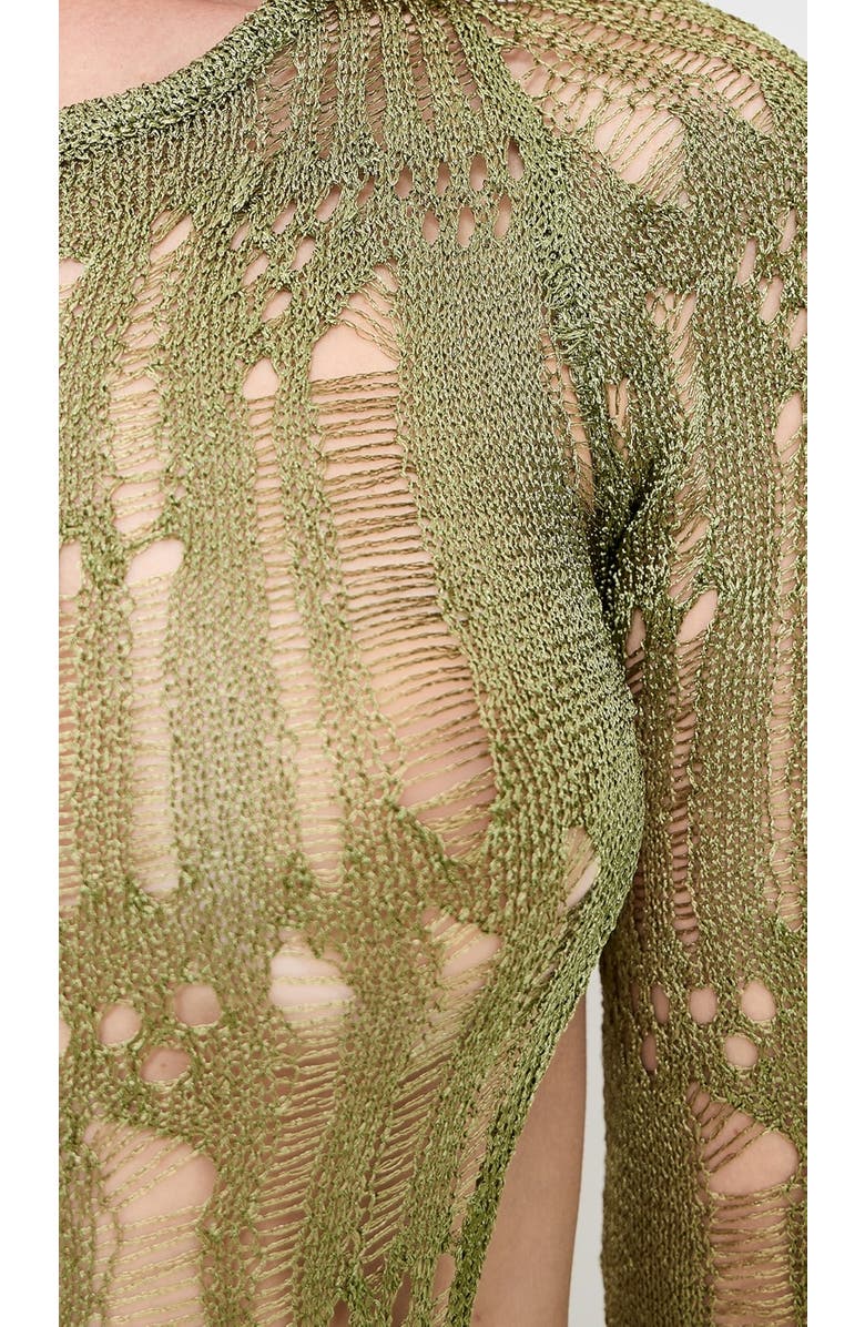 Dur Doux Moss Crochet Maxi Dress, Alternate, color, Miami Palm Print