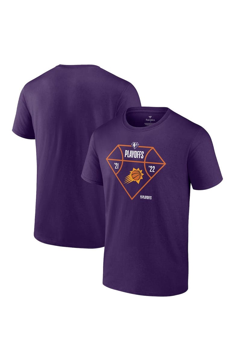 FANATICS Men's Fanatics Branded Purple Phoenix Suns 2022 NBA Playoffs Diamond Tip Off T-Shirt, Main, color, 