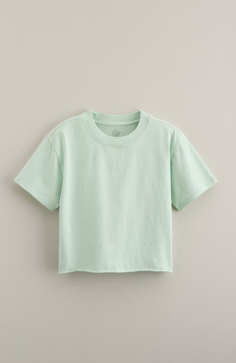Kids' Crop Cotton T-Shirt (Big Kid)
