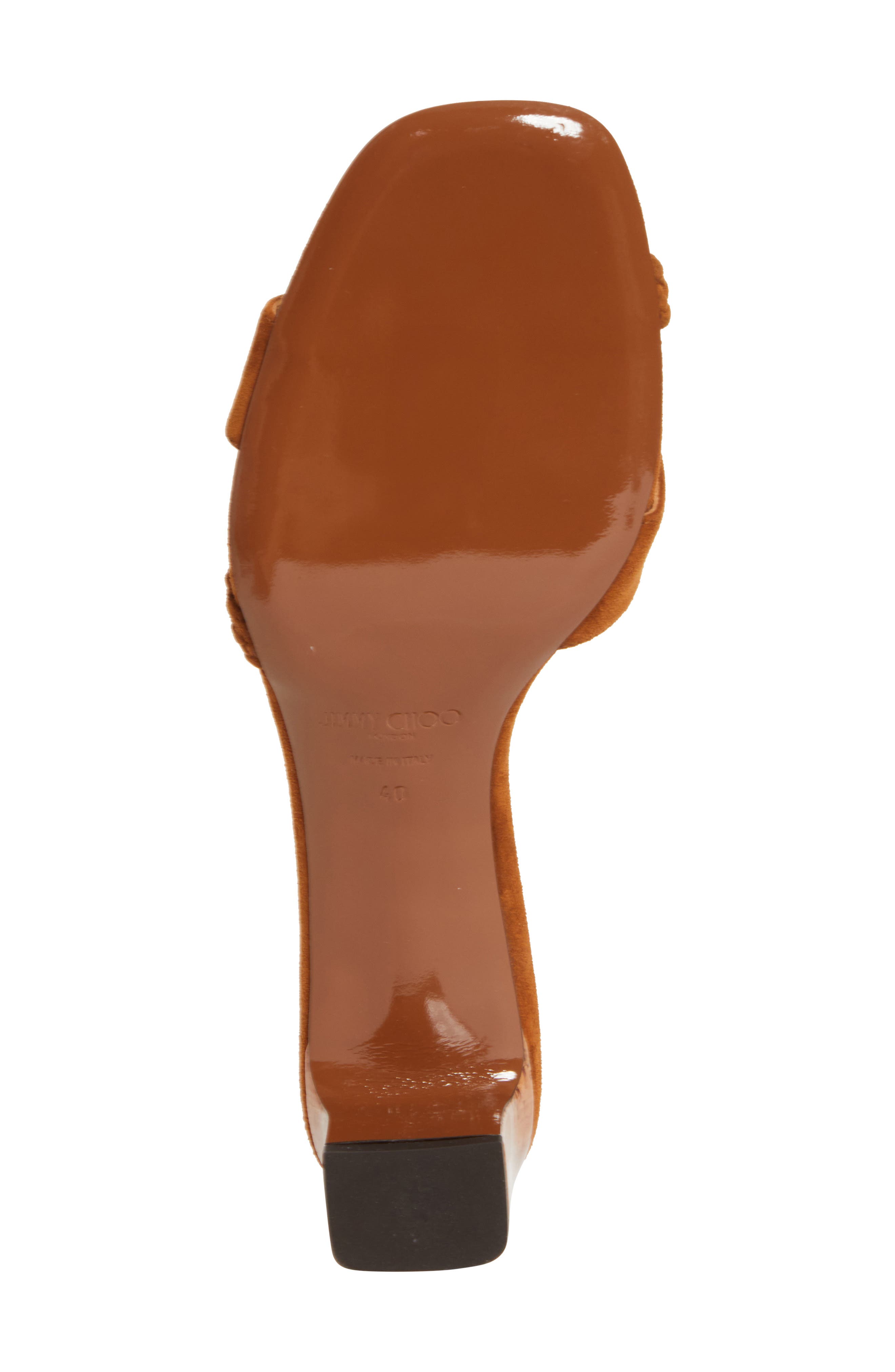 Jimmy Choo Rori Block Heel Slide Sandal, Alternate, color, Tan/ Toasty