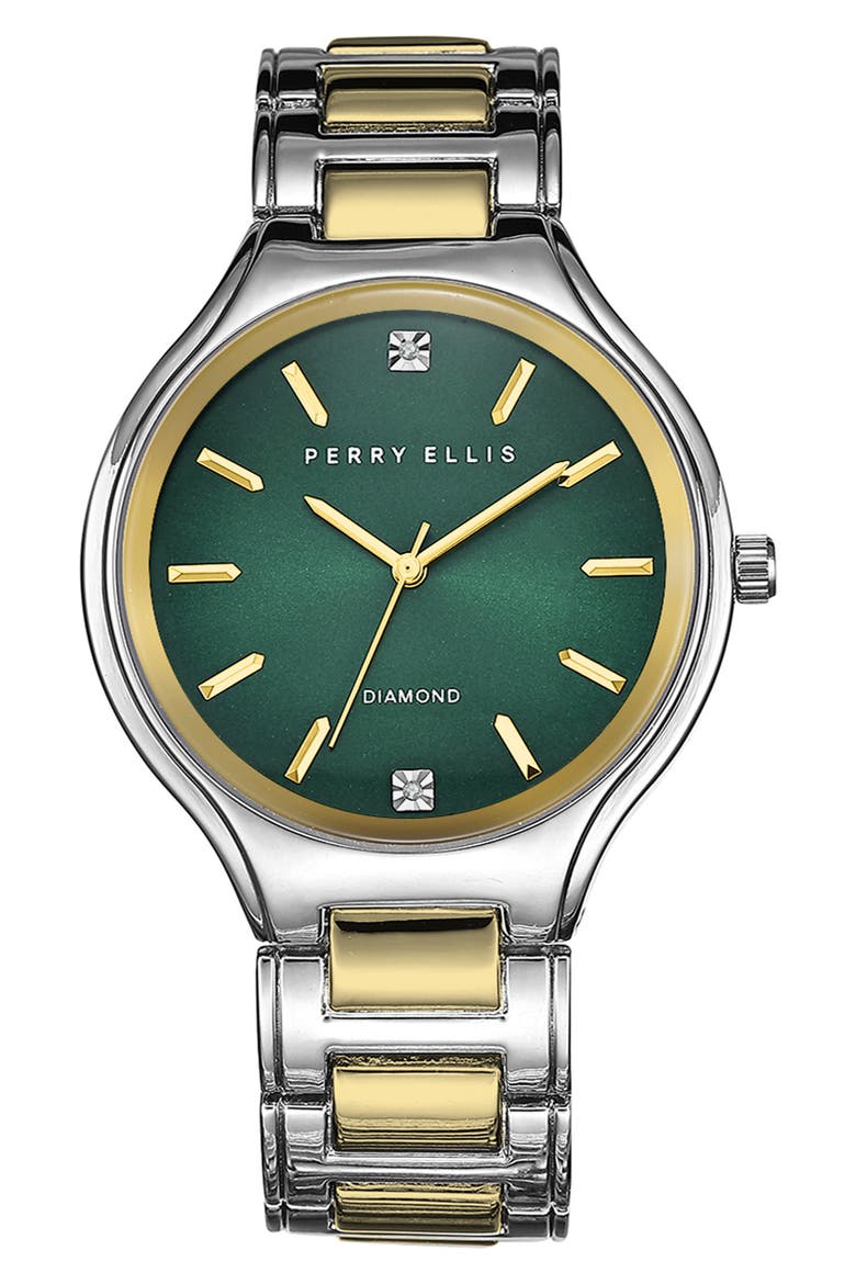 Ultra Thin Diamond Two-Tone Bracelet Watch, 41mm, Main, color, TWO TONE