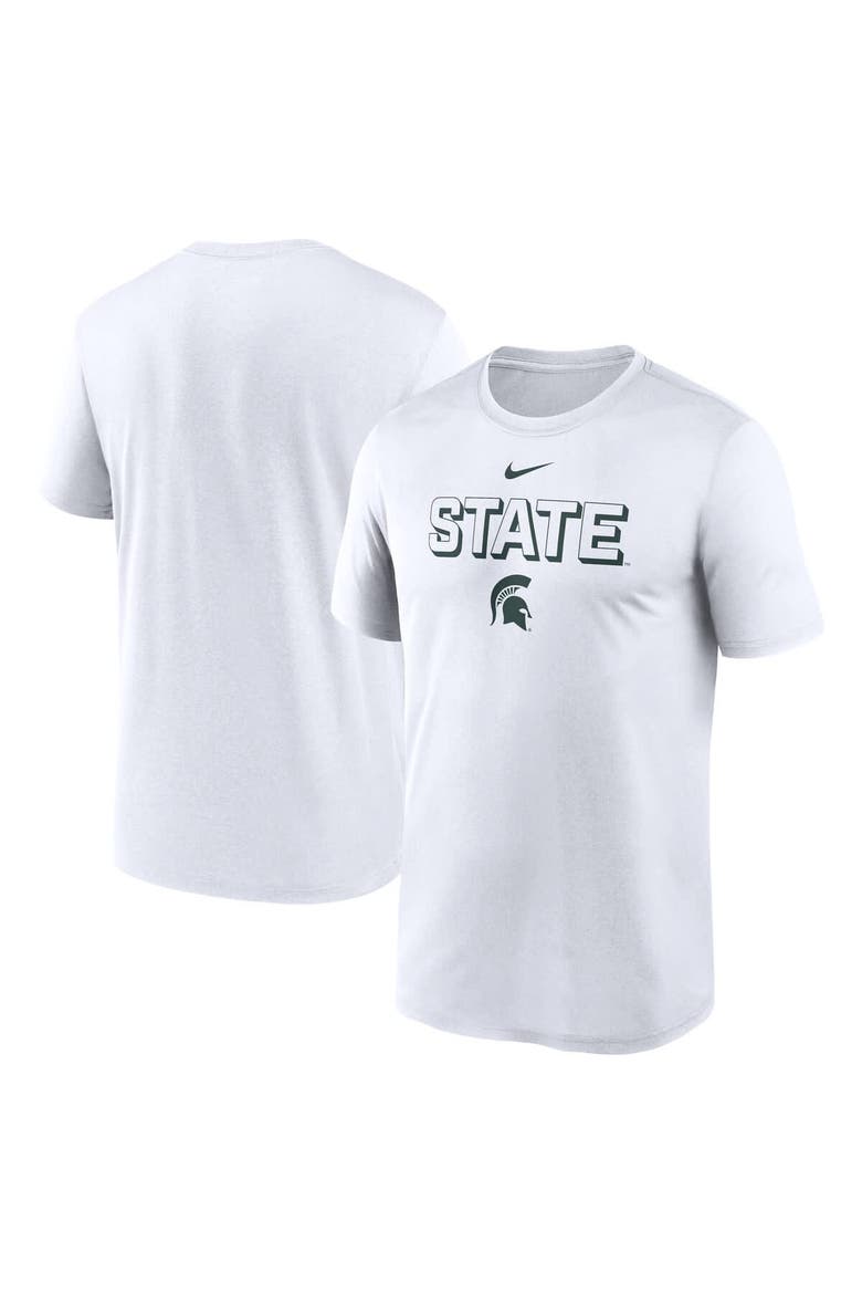 Men's Nike White Michigan State Spartans 2025 Sideline Legend Performance T-Shirt, Main, color, White