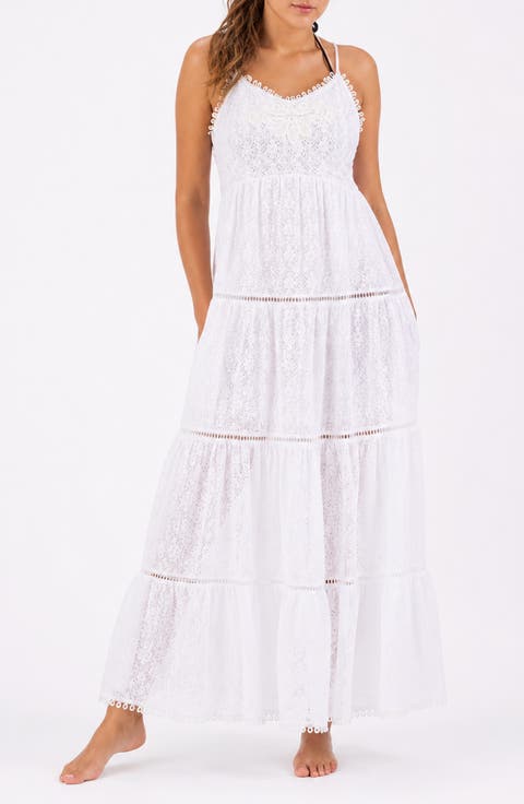 Lace Cover Up Maxi Dress