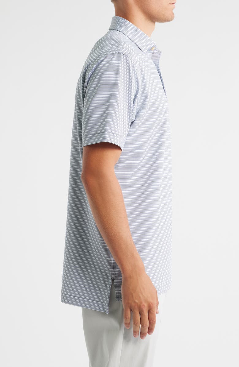 Peter Millar Daven Stripe Performance Jersey Polo, Alternate, color, White / Navy