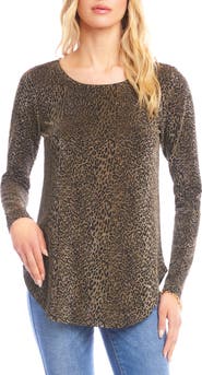 Karen Kane Metallic Shirttail Top