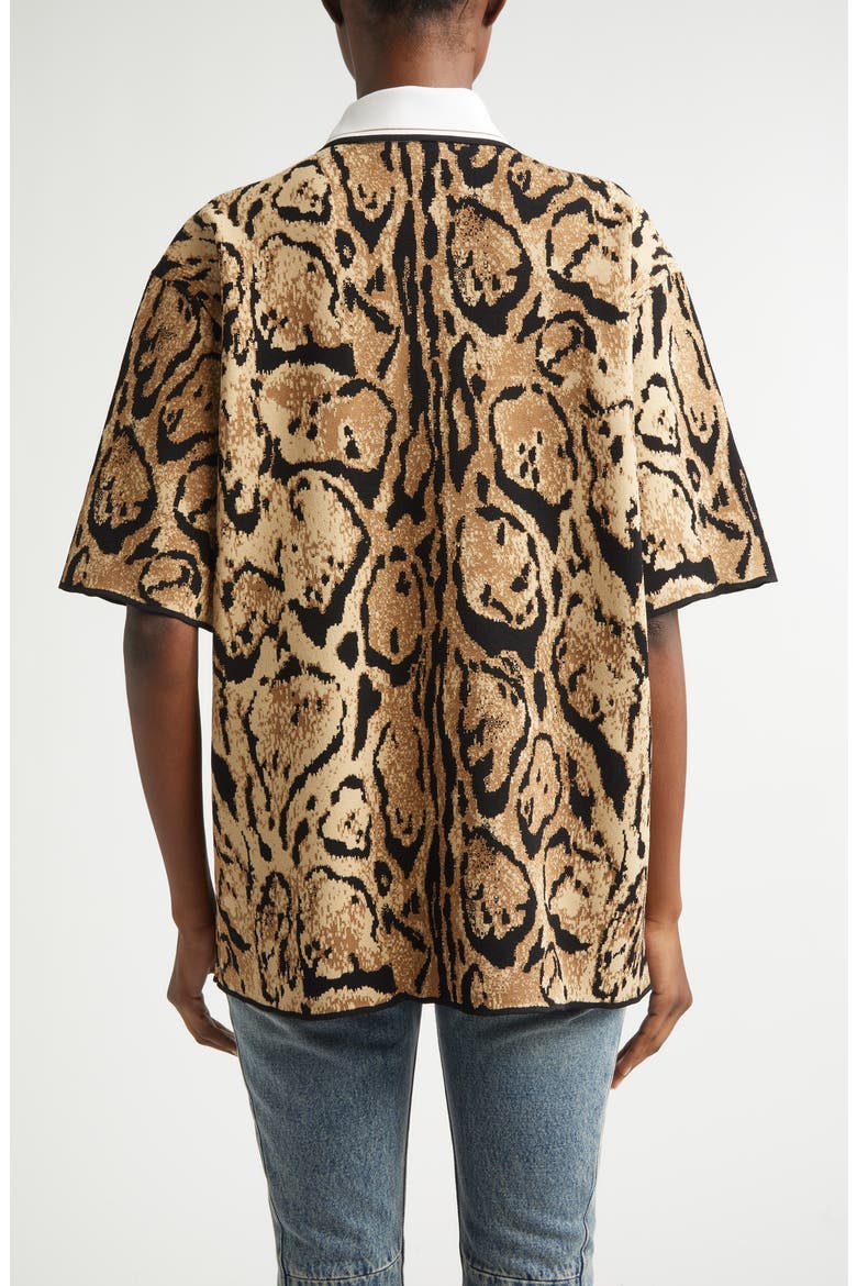 Cloud Leopard Polo Sweater, Alternate, color, BEIGE MULTICOLOR