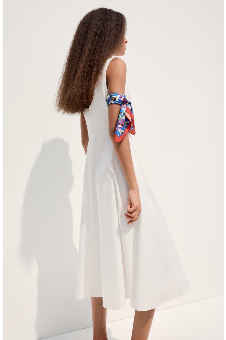Nicole Drop Waist Midi Dress, Alternate, color, WHITE