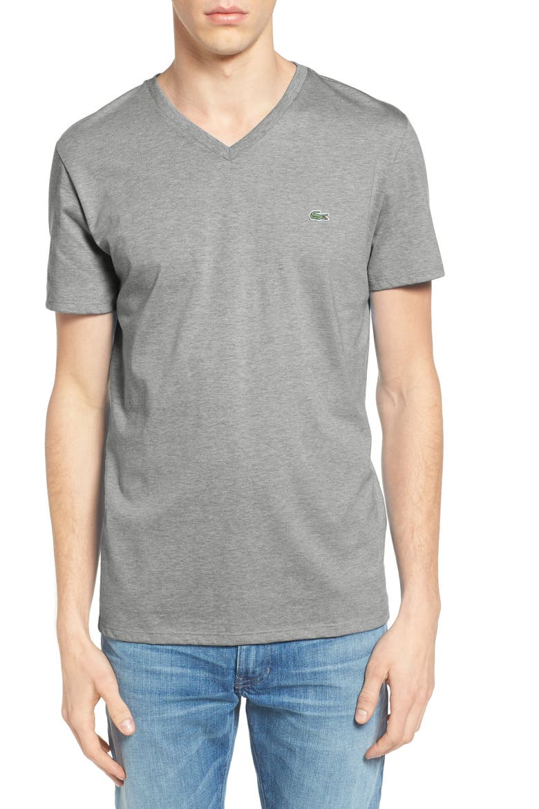 Regular Fit V-Neck T-Shirt, Main, color, CCA SILVER CHINE