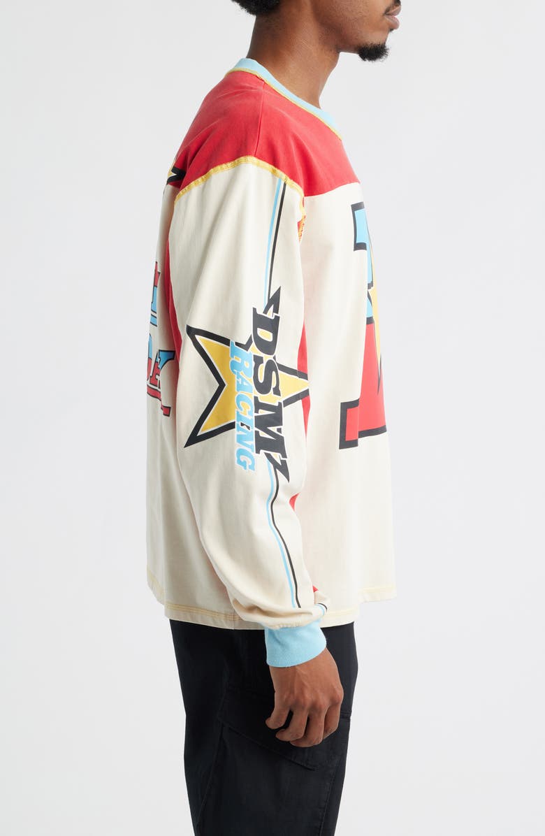 DIET STARTS MONDAY Supercross Long Sleeve Cotton Graphic T-Shirt, Alternate, color, Red/ White