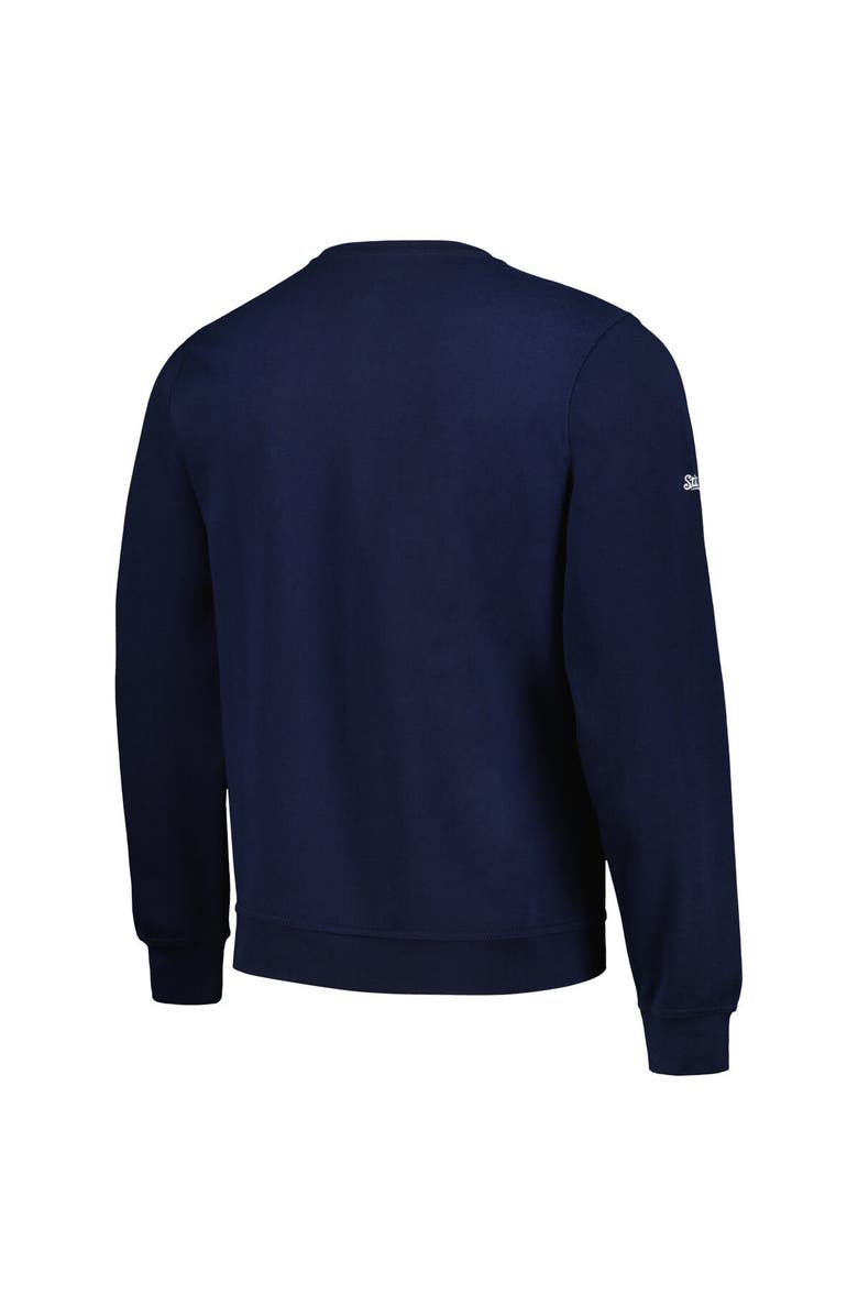 STITCHES Men's Stitches Navy Cleveland Guardians Pullover Sweatshirt, Alternate, color,