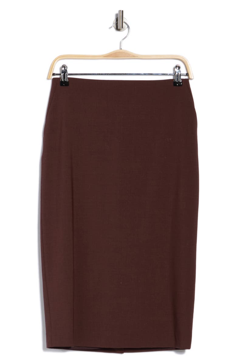 Theory Sevo High Waist Wool Blend Pencil Skirt, Alternate, color, Copper Rust