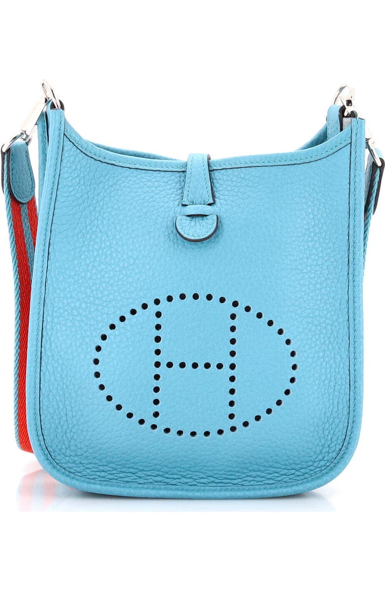 Pre-Owned Hermes Evelyne Bag Gen III Clemence TPM, Main, color, Bleu Atoll