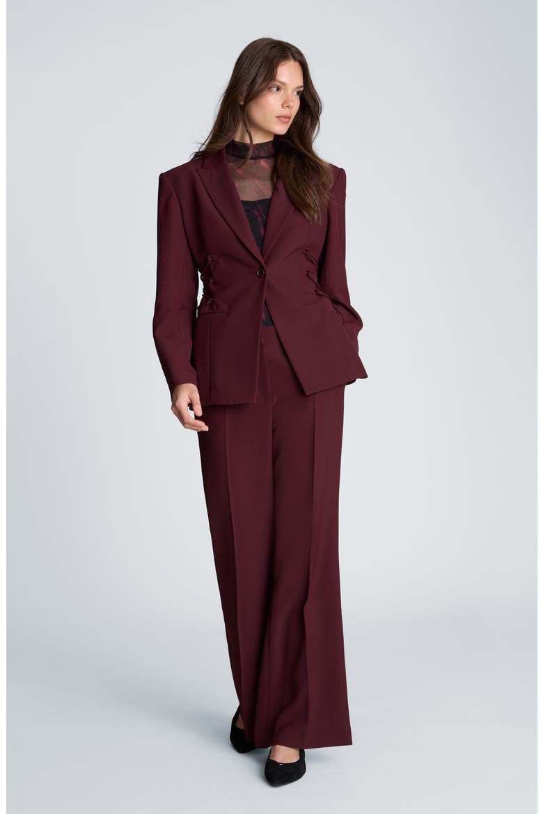 Flare Mid Rise Pants, Alternate, color, SUGAR BEET