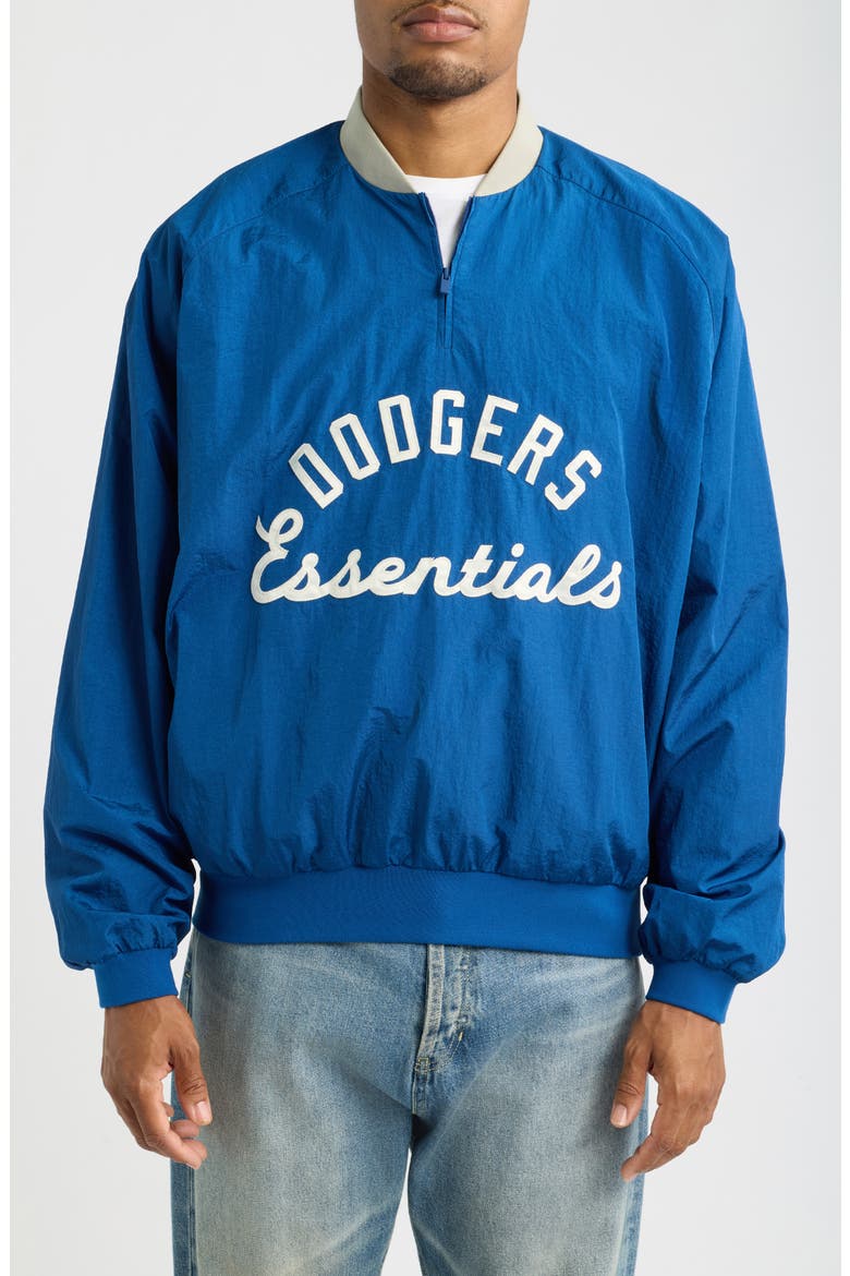 Dodgers Half Zip Pullover, Main, color, ESTATE BLUE/ SEAL RIB