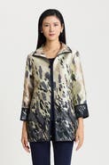 Ming Wang Abstract Animal Print Woven Jacket