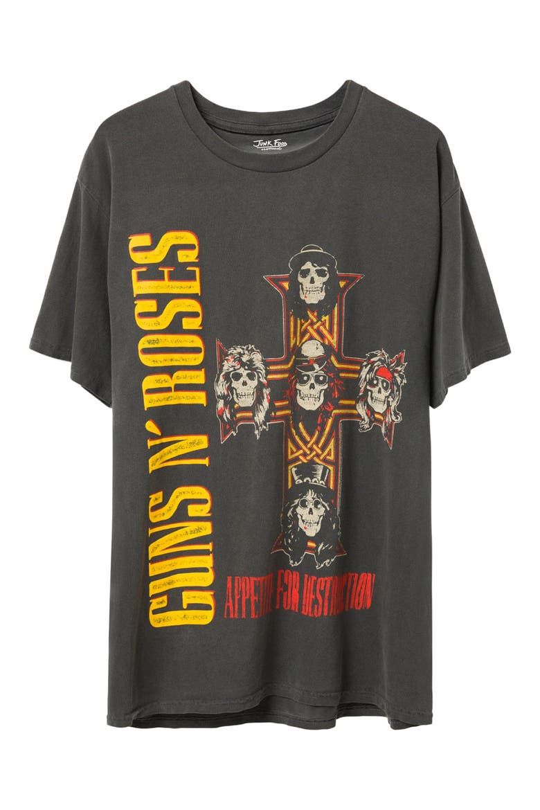 GNR Cross Cotton Graphic T-Shirt, Main, color, VINTAGE BLACK