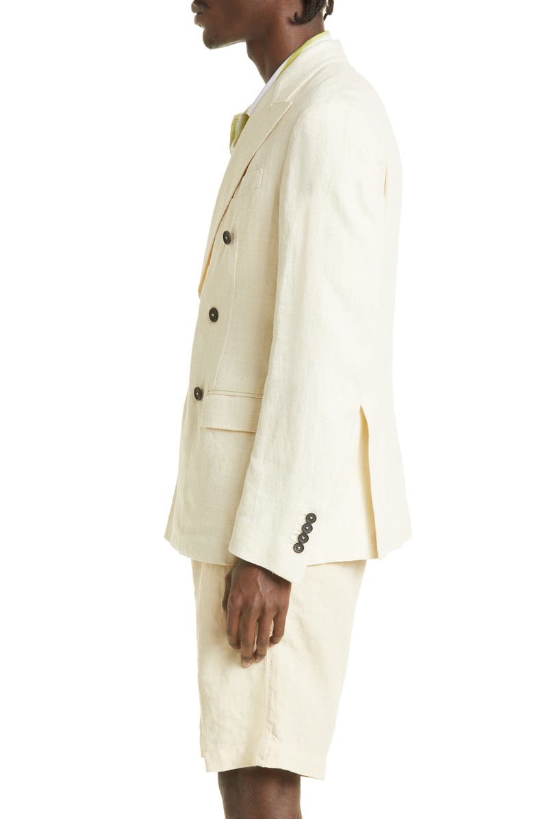 Massimo Alba Monster Double Breasted Silk & Linen Blazer, Alternate, color,