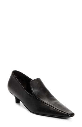 Totême Toteme Kitten Heel Loafer Pump In Black