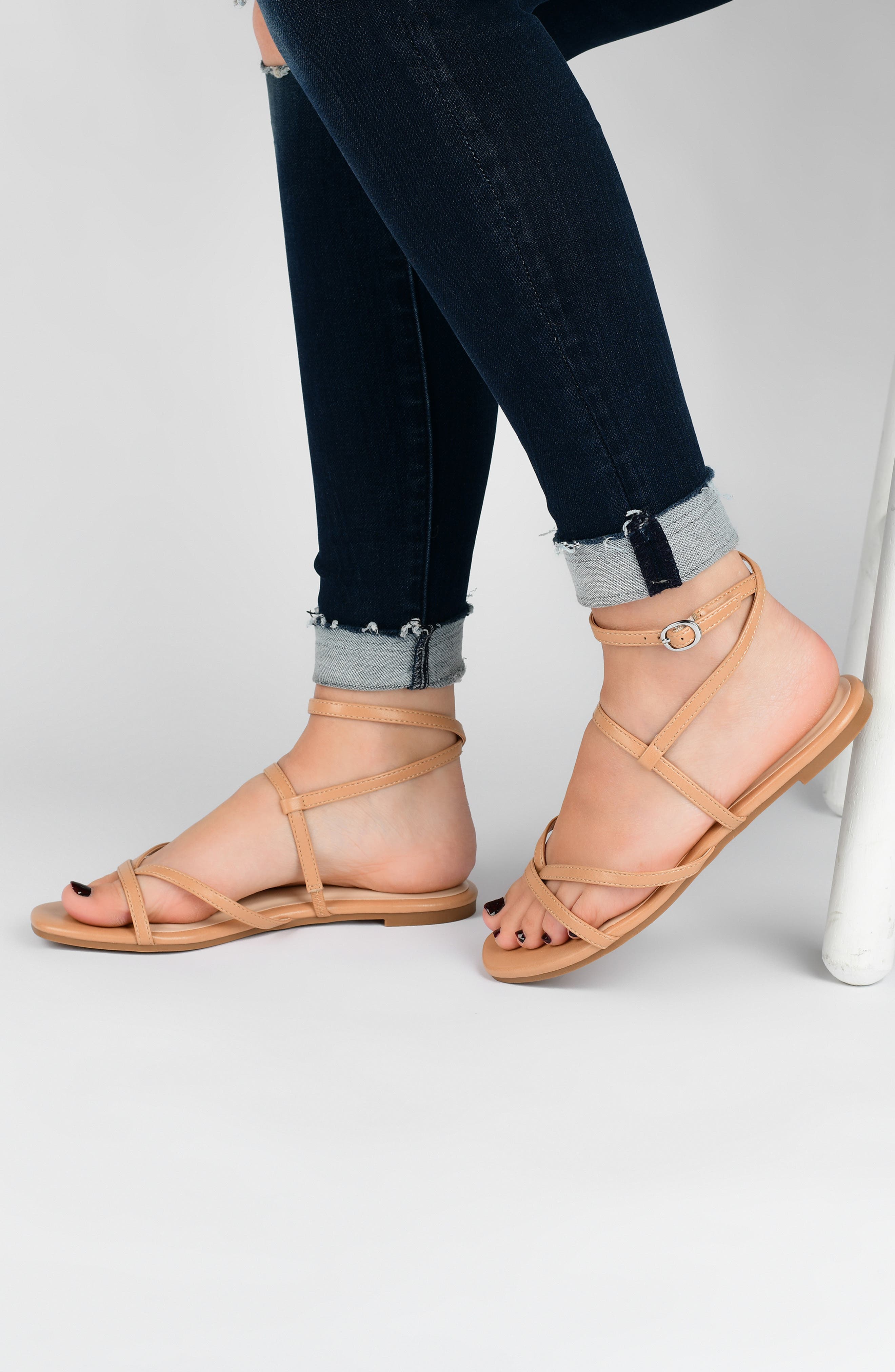 Journee Collection Serissa Ankle Strap Sandal, Alternate, color, 