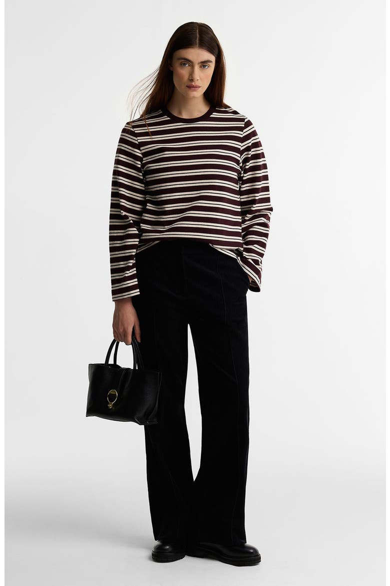 Maplewood Striped Long Sleeve T-Shirt, Alternate, color, FIG/ BIRCH