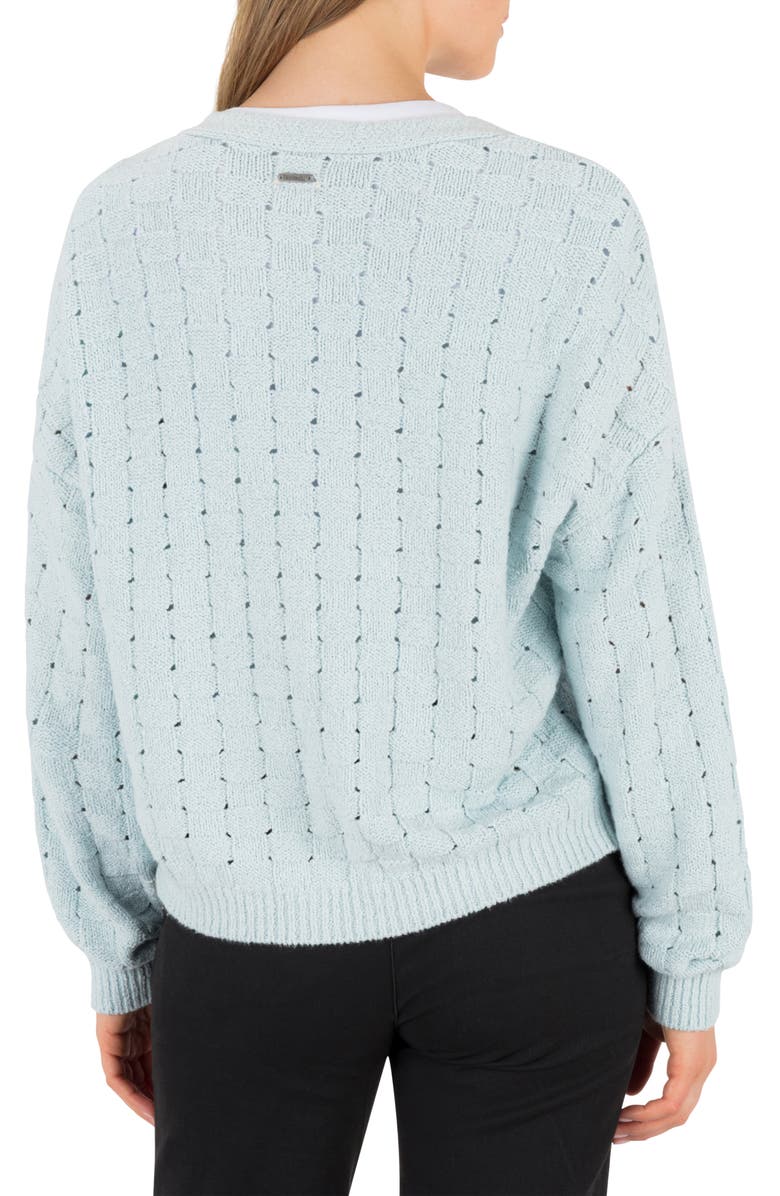 Hurley Pioneer Open Stitch Cardigan, Alternate, color, Starlight Blue