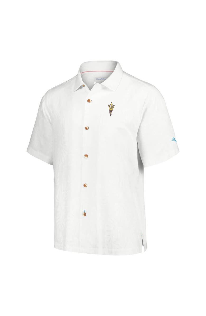 Tommy Bahama Men's Tommy Bahama White Arizona State Sun Devils Castaway Game Camp Button-Up Shirt, Alternate, color, 