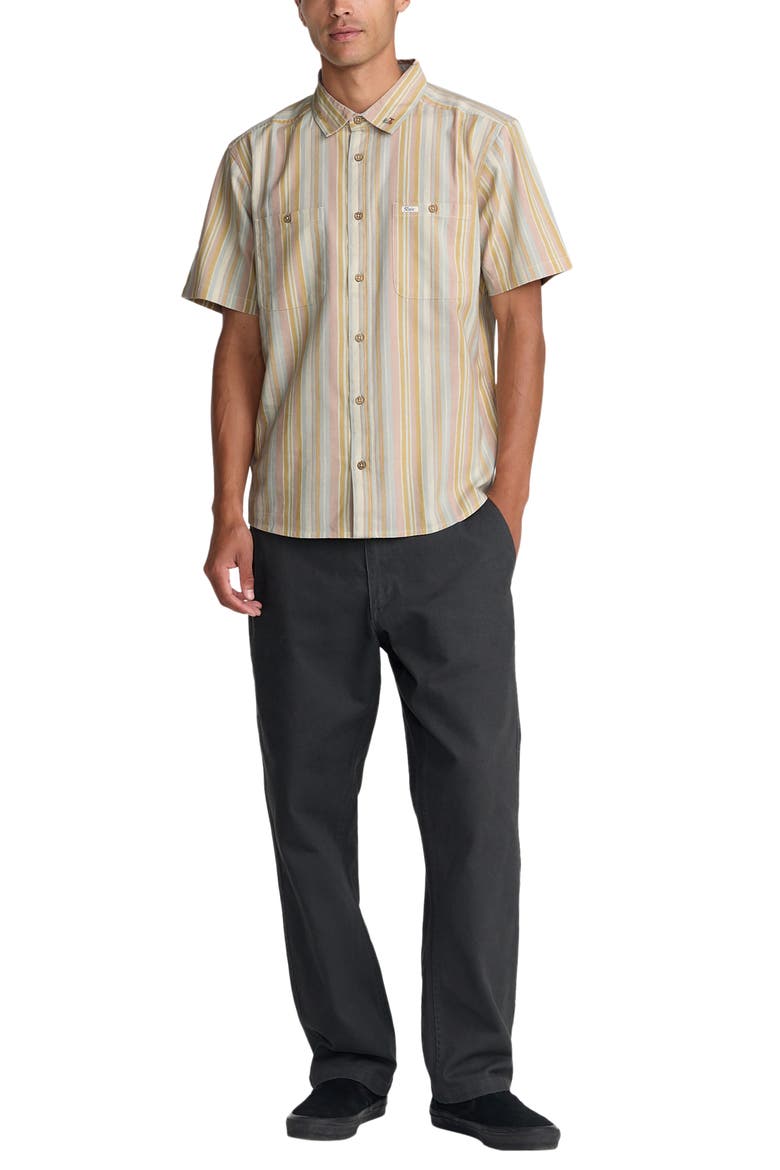 Talum Short Sleeve Button-Up Shirt, Alternate, color, CERAMIC